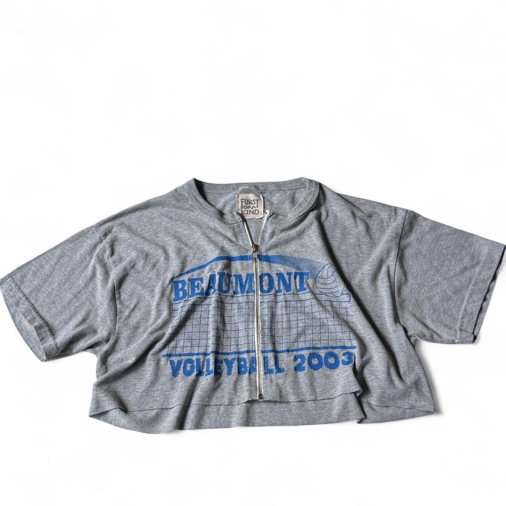 Furst Of A Kind - LF -Gray cropped zip up tee - Size S